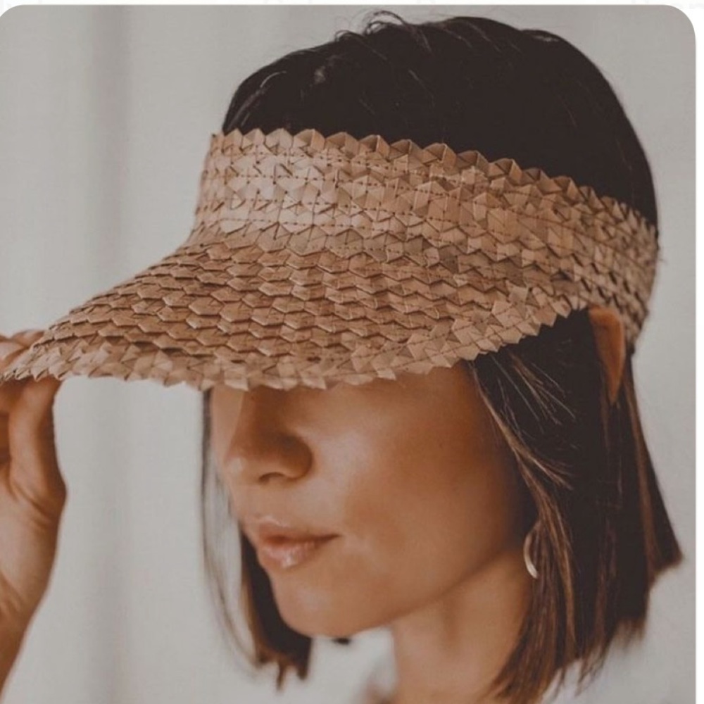 NWT Beach Riot Straw Visor - Picture 3 of 7